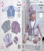 Pattern 5215 Cardigans, Coat & Hat knitted in Comfort DK