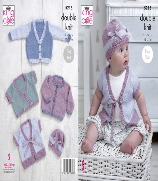 Pattern 5215 Cardigans, Coat & Hat knitted in Comfort DK - Image 2