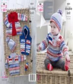 Pattern 5221 Coat, Gilet, Sweater & Hat Knitted in Cherish & Cherished DK