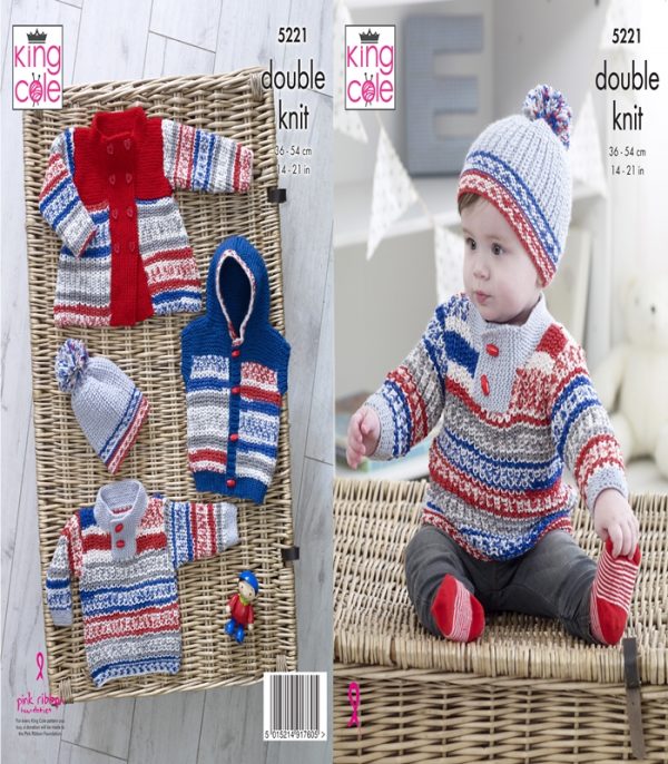 Pattern 5221 Coat, Gilet, Sweater & Hat Knitted in Cherish & Cherished DK - Image 2