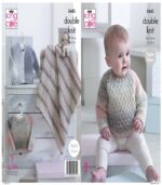 Pattern 5443 Sweater, Cardigan & Blanket: Knitted in Melody DK