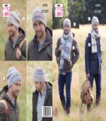 Pattern #5558 Hats & Scarves Knitted in Drifter Aran