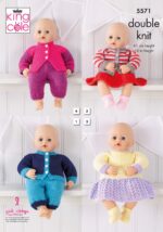 Pattern 5571 Dolls Clothes knitted in DK