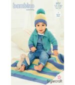 Pattern 9757 - Cardigan, Hat and Blanket in Bambino DK - Stylecraft
