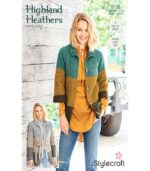 Pattern - 9795 - Cardigans in Highland Heathers DK - Stylecraft