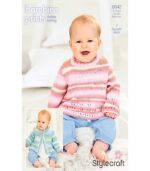 Pattern 9842 - Cardigan and Sweater in Bambino Prints DK - Stylecraft